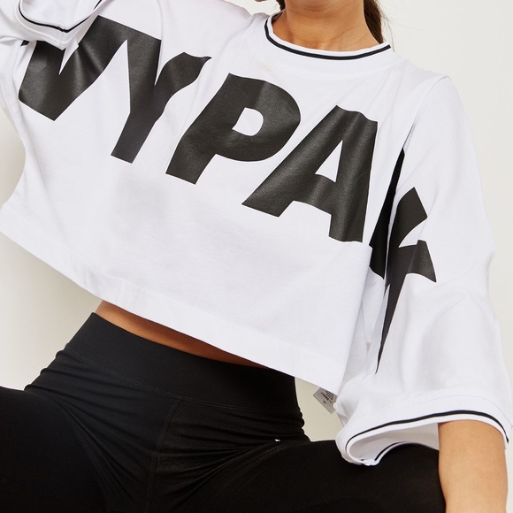 Ivy Park Oversize Logo Crop Tee (White) - Picture 3 of 8